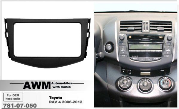 Перехідна рамка AWM 781-07-050 Toyota RAV 4 2006-2012 (під штатну магнітолу Toyota)
