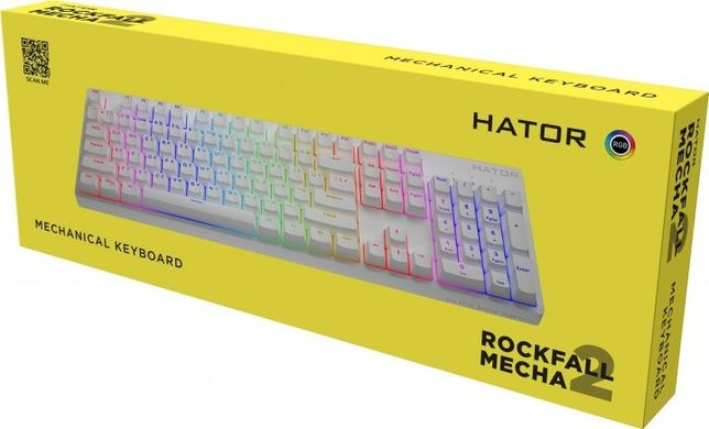 Клавіатура механічна Hator Rockfall 2 Mecha orange (HTK-711) white