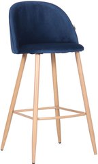 Барний стілець AMF Bellini Бук/Blue velvet (545881)