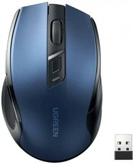 Бездротова миша UGREEN MU006 Ergonomic 2.4G Wireless Mouse Blue (15064)