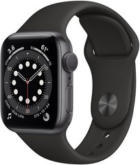 Смарт-часы Apple Watch Series 6 GPS 40mm Space Gray Aluminium Case with Black Sport Band (MG133UL/A)