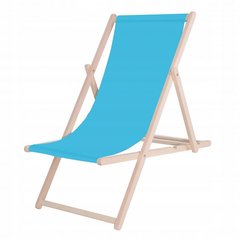Шезлонг (крісло-лежак) дерев'яний Springos DC0001 BLUE
