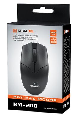 Мышь REAL-EL RM-208 Black USB