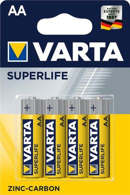 Батарейка Varta Superlife AA BLI 4 ZINC-CARBON (02006101414)