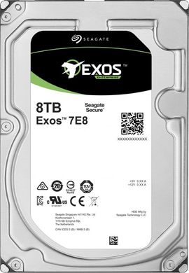 Жесткий диск Seagate Exos 7E8 512E 8TB 7200rpm 256MB ST8000NM000A 3.5" SATA III (ST8000NM000A)