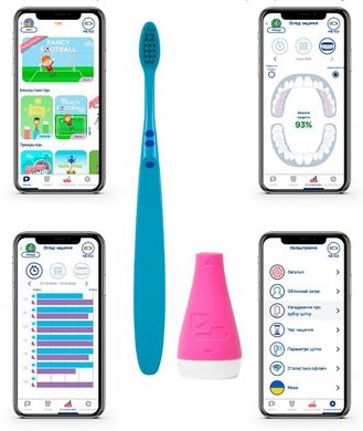 Інтерактивна насадка Playbrush Smart Pink + зубна щітка (9010061000100)