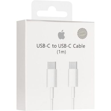 Кабель 100% Original USB Cable Type-C to Type-C White (box)
