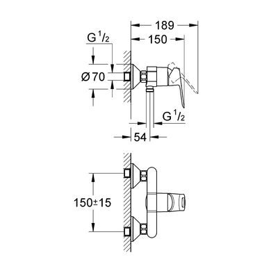 Смеситель для душа Grohe BauLoop 23340000