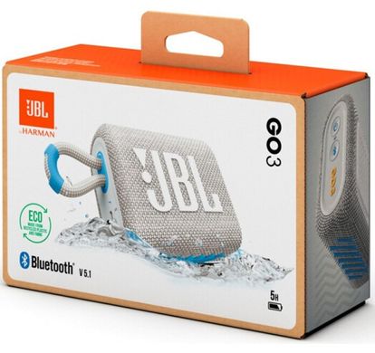 Портативна акустика JBL GO 3 Eco White (JBLGO3ECOWHT)