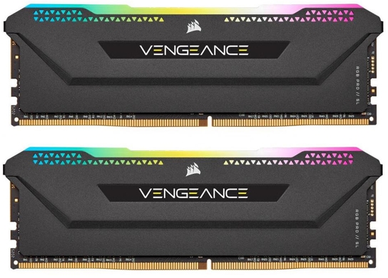 Оперативна пам'ять Corsair DDR4 16GB (2x8GB) 3200MHz Vengeance RGB Pro SL Black (CMH16GX4M2E3200C16)