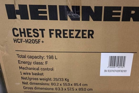 Морозильна скриня Heinner HCF-H205F+