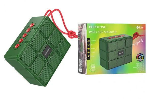 Портативная акустика Borofone BR16 Gage sports wireless speaker Dark Green (BR16DE)