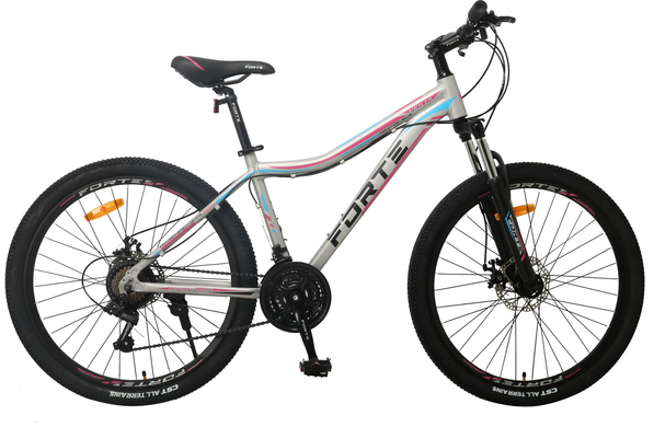 Велосипед Forte Vesta (женский)  рама 16" колесо 26" Серо-розовый (117117)