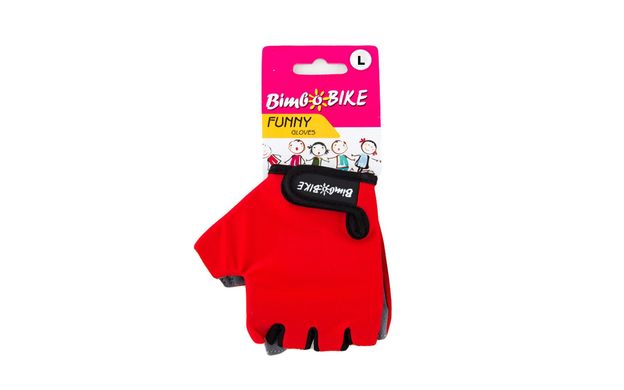 Детские велорукавицы BIMBO BIKE Funny размер S красные (90943R-IS)