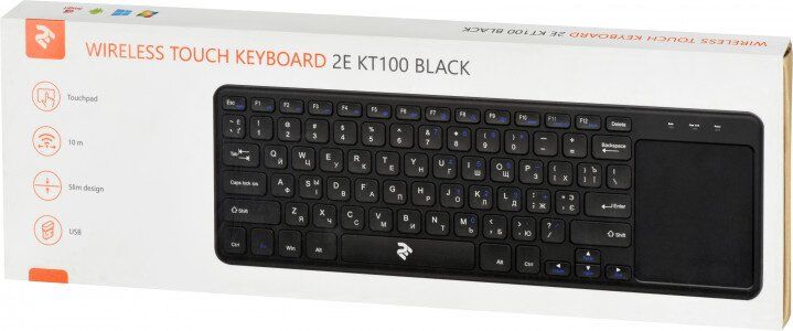 Клавиатура 2E KT100 WL (2E-KT100WB) Black