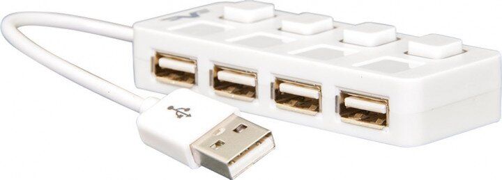 Хаб USB 2.0 Frime 4хUSB2.0 White (FH-20011)