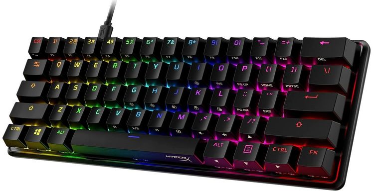 Клавіатура HyperX Alloy Origin 60 Red USB RGB ENG/RU Black (4P5N0AA)