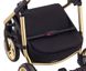 Детская коляска 2 в 1 Adamex Sierra Polar (Gold) SR430 капучино – коричневая кожа (перфорация)