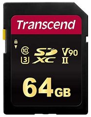 Карта памяти Transcend 64GB SDHC C10 UHS-II U3 R285/W180MB/s 4K (TS64GSDC700S)