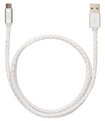 Кабель USB JUST Unique Micro USB Cable White (MCR-UNQ-WHT)