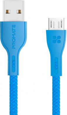 Кабель Promate PowerBeam-M USB - microUSB 1.2 м Blue (powerbeam-m.blue)