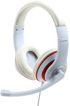 Навушники Gembird MHS-03-WTRD White/Red