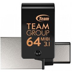Флешка USB3.1 64GB OTG Type-C Team M181 Black (TM181364GB01)