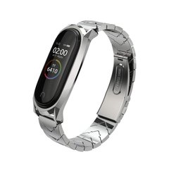 Ремешок Mijobs Metal Band V Style for Xiaomi Mi Band 4/3 Silver