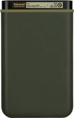 Зовнішній жорсткий диск Transcend StoreJet 25M3G 1TB 2.5" USB 3.1 Military Green (TS1TSJ25M3G)
