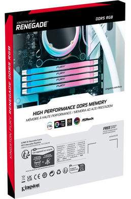 Оперативная память Kingston FURY 32 GB DDR5 6400 MHz Renegade Silver/White RGB (KF564C32RWA-32)
