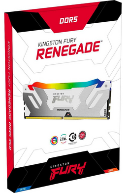 Оперативна пам'ять Kingston FURY 32 GB DDR5 6400 MHz Renegade Silver/White RGB (KF564C32RWA-32)