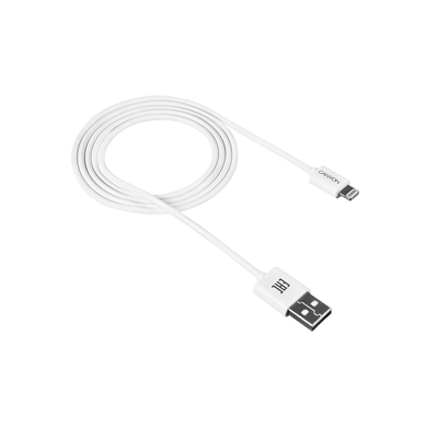 Кабель Canyon Lightning — USB 1 м White (CNE-CFI1W)