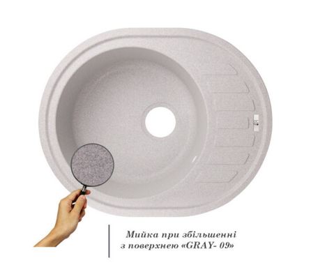 Кухонна мийка Lidz 620x500 / 200 GRA-09 (LIDZGRA09620500200)