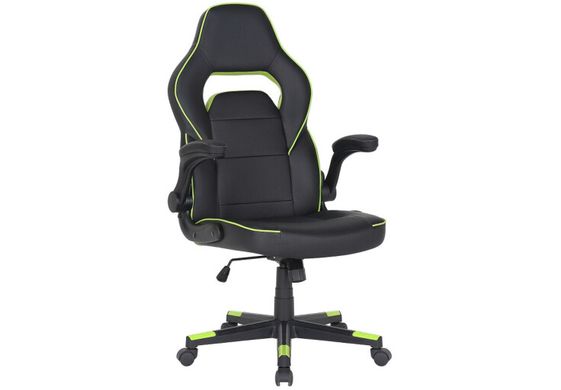 Компьютерное кресло для геймера 2E Hebi black/green (2E-GC-HEB-BK)