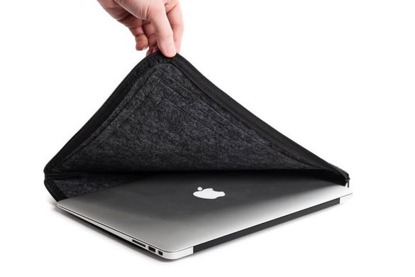 Чехол для ноутбука Gmakin Felt Cover with zip horisontal для Macbook Air 13,3/Pro 13,3 dark grey GM6