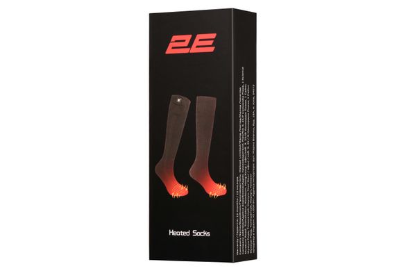 Шкарпетки з підігрівом 2E Race Plus Black високі M (2E-HSRCPM-BK)