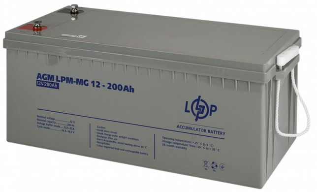 Акумулятор для ДБЖ LogicPower LPM-MG 12 - 200 AH (3875)
