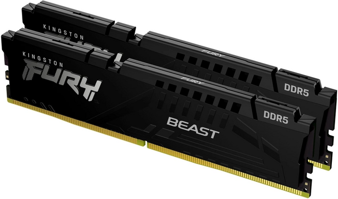 Оперативна пам'ять Kingston FURY 32 GB (2x16GB) DDR5 6000 MHz Beast Black (KF560C30BBK2-32)