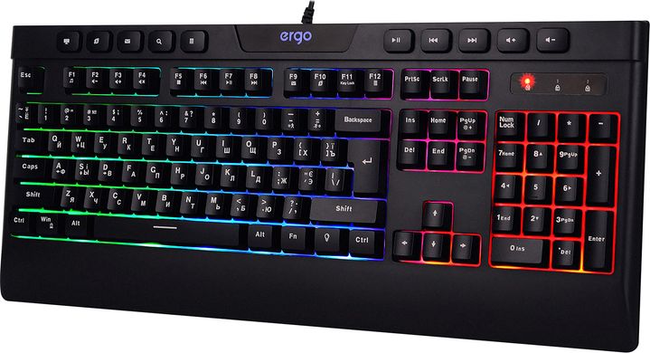Клавиатура ERGO KB-510 Keyboard ENG/RUS/UKR Black