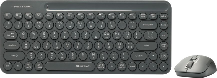 Комплект (клавіатура + миша) A4Tech FG3200 Air Wireless Grey
