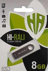 Флешка Hi-Rali USB 8GB Shuttle Series Silver (HI-8GBSHSL)