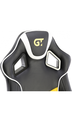 Крісло GT Racer X-2560 Black/White/Yellow