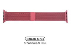 Ремінець Armorstandart Milanese Loop Band для Apple Watch All Series 42/44 mm Raspberry Red (ARM55262)