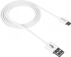 Кабель Canyon USB — microUSB 1 м White (CNE-USBM1W)