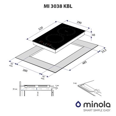 Варочная поверхность Minola Domino MI 3038 KBL