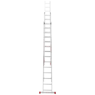 Лестница алюминиевая 3-х секционная Квітка PRO 3х7 ступеней (110-9307)