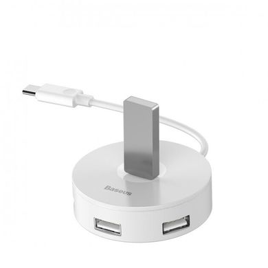 Хаб USB Baseus Round Box USB Type-C — USB 3.0/3 x USB 2.0/microUSB White (CAHUB-G02)
