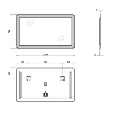 Настенное зеркало Qtap Swan 120x70 (QT1678141470120W)