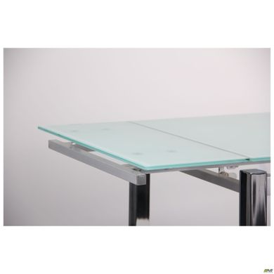 Розкладний стіл AMF Сандро хром/скло білий (545795)