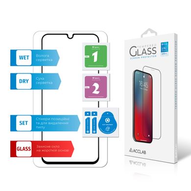 Защитное стекло ACCLAB Full Glue Samsung A14 (Black)